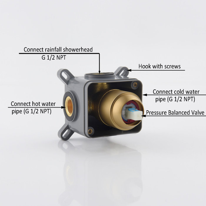 clihome Shower Faucet with Rough inValve & Reviews Wayfair